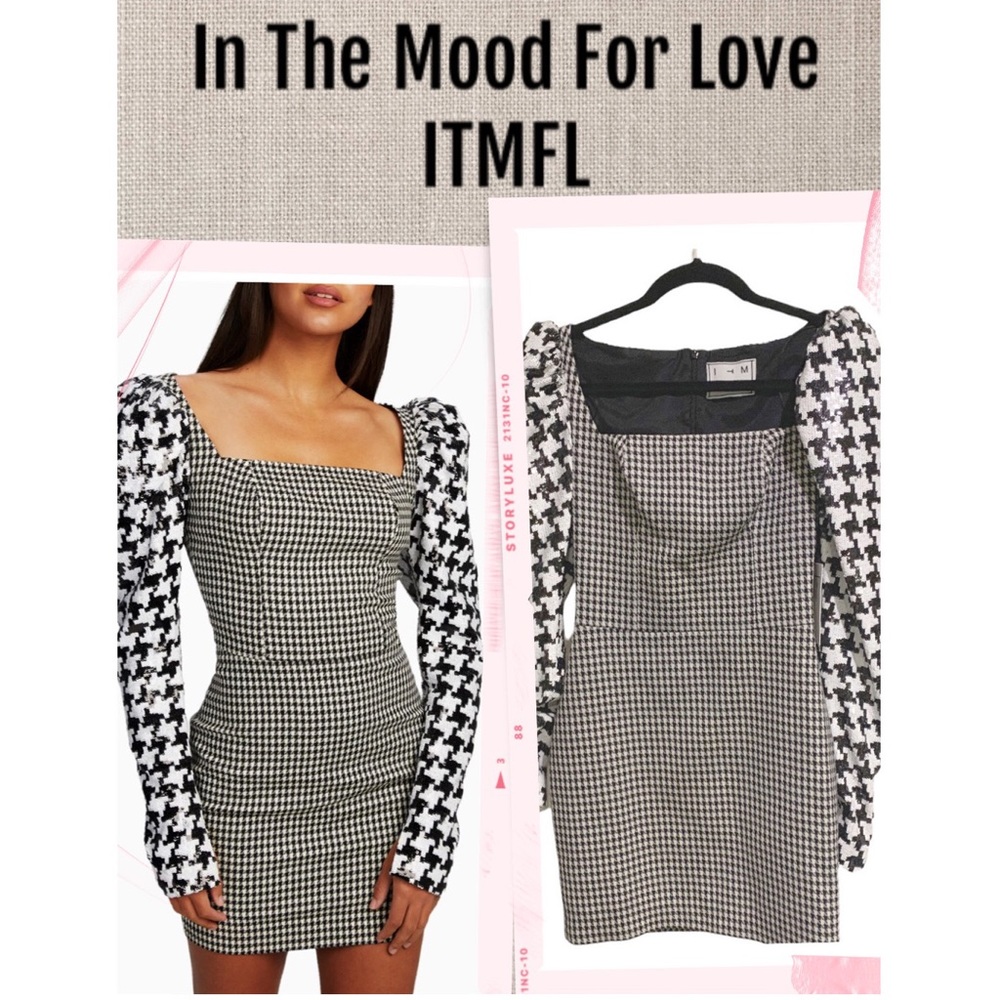 ITMFL Dress In The Mood For Love Dress Houndstooth Leonard Dress NWT Size XS
